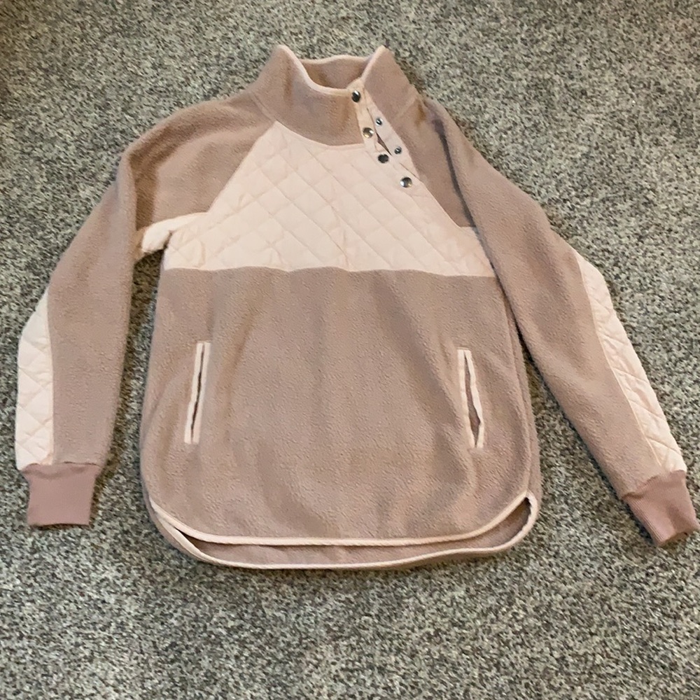 Abercrombie Asymmetrical Snap up Fleece, small